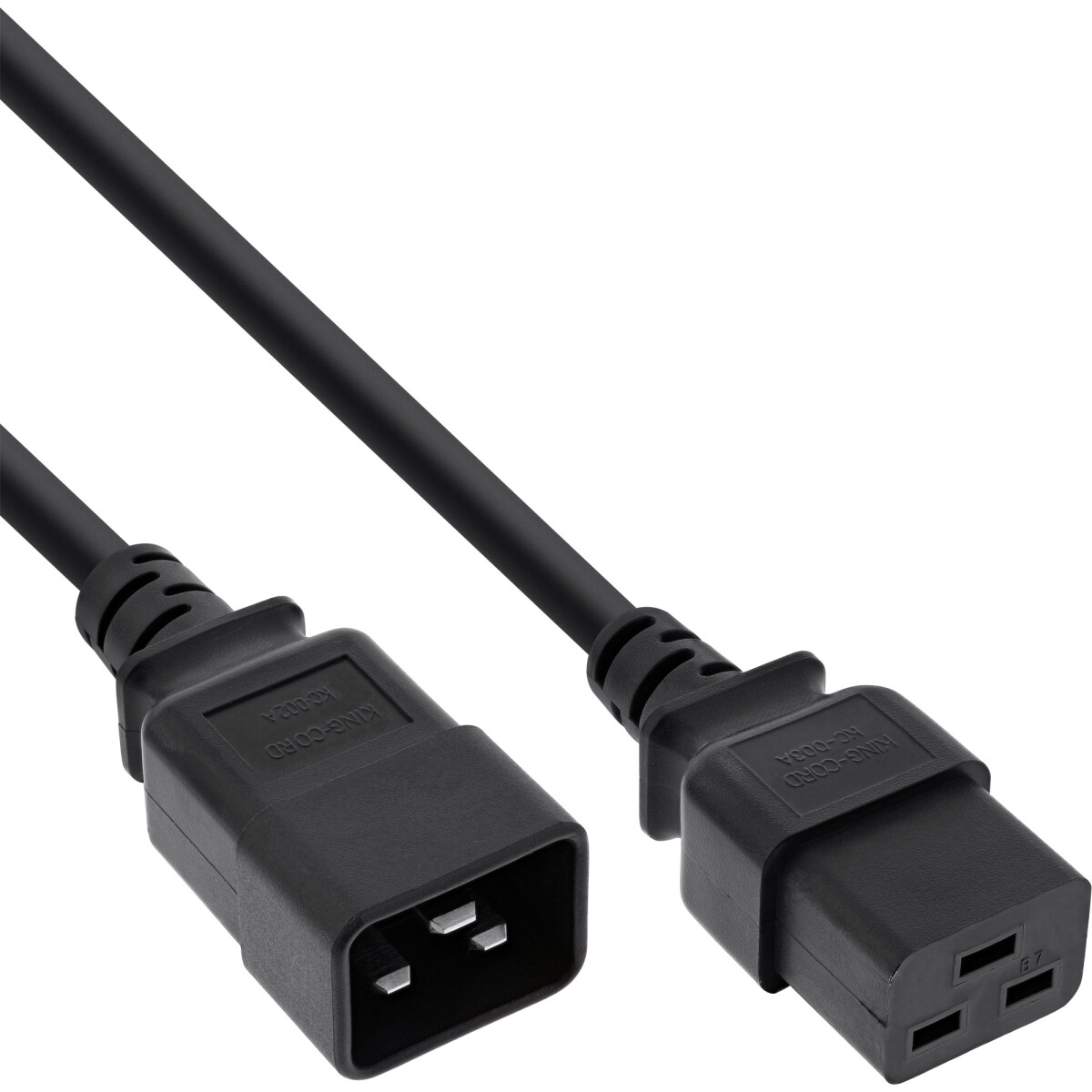 InLine® power cable C19 / C20 3-pin IEC male / female...