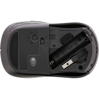 InLine® Maus 3-in-1, Bluetooth + 2x 2.4GHz Funk, 5 Tasten, optisch, grau/schwarz