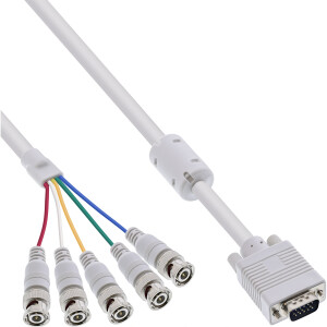 InLine® VGA BNC Cable 5x BNC / 15HD male 3m