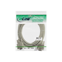 InLine® VGA Cable 15 HD male / female beige 3m