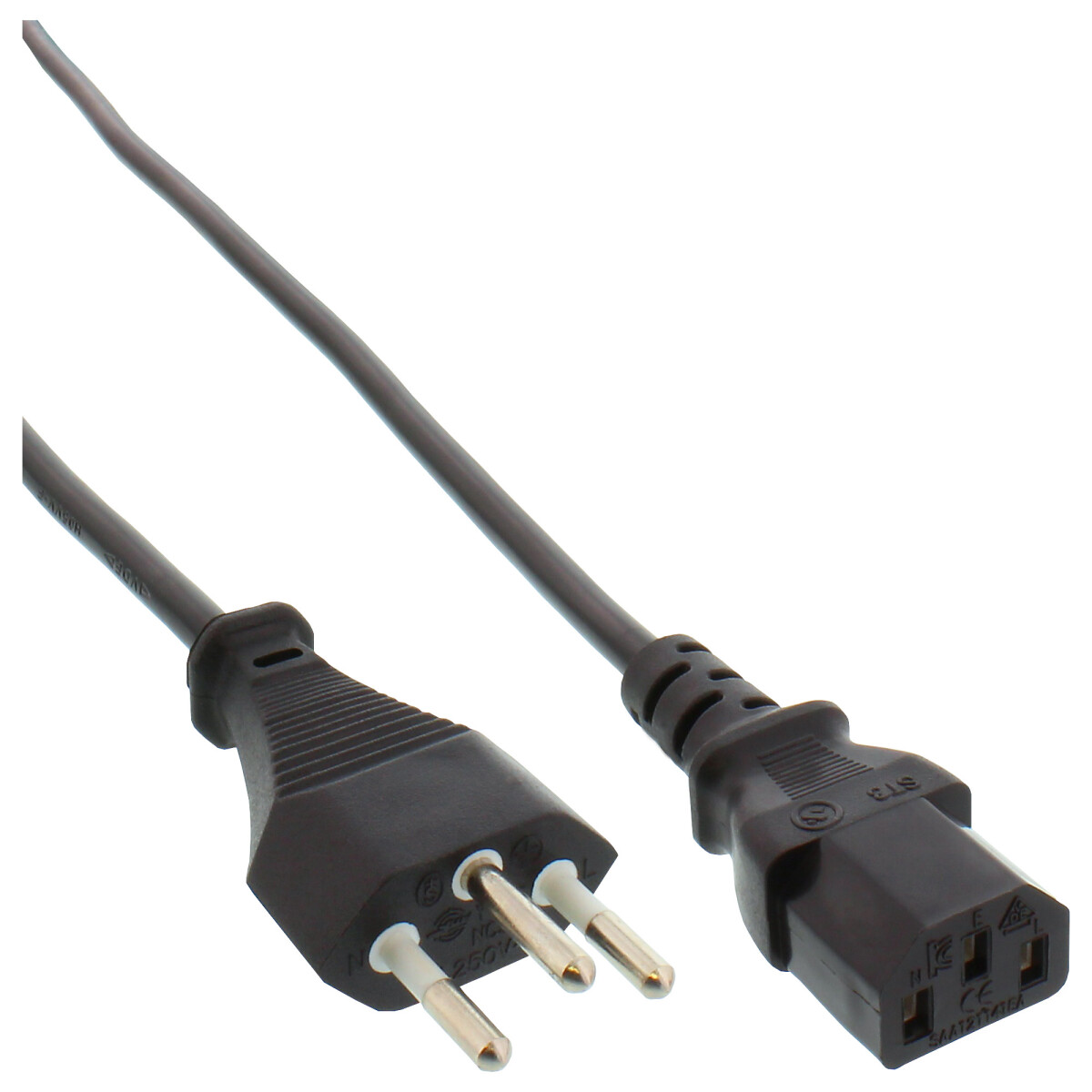 40pcs. Bulk-Pack InLine® power cable Switzerland Type...