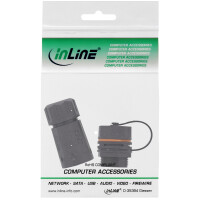 InLine® Patchkabelkupplung Cat.6A, wasserdicht IP68, 2x RJ45 Buchse, geschirmt