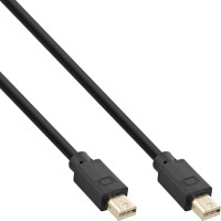 InLine® Mini DisplayPort 1.4 Cable M/M, black/gold, 0.5m