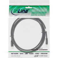 InLine® Mini DisplayPort 1.4 Kabel, Stecker / Stecker schwarz/gold, 1,5m