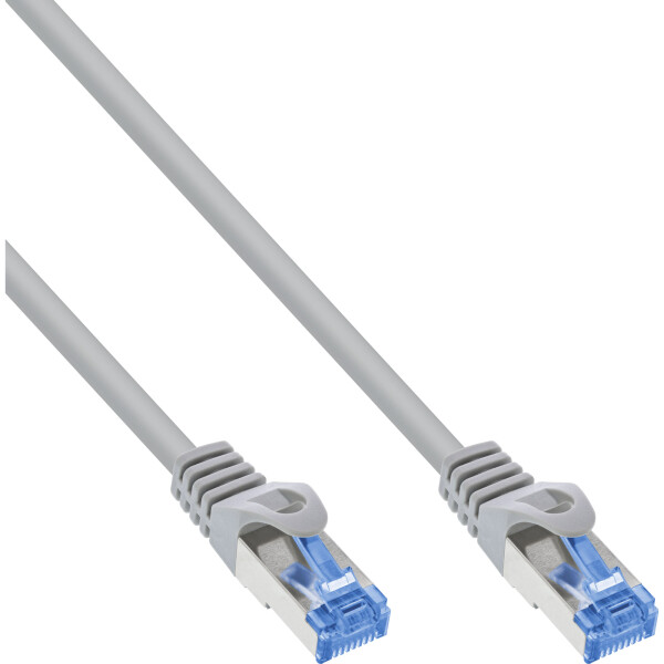 InLine® Patchkabel, Cat.6A, S/FTP, TPE flexibel, grau, 3m