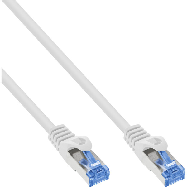 InLine® Patch cable, Cat.6A, S/FTP, TPE flexible, white, 0.5m