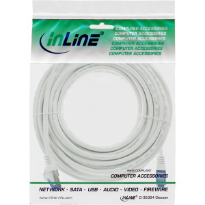 InLine® Patch cable, Cat.6A, S/FTP, TPE flexible, white, 5m