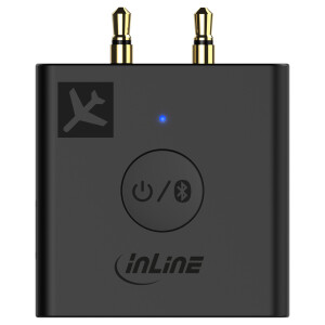 InLine® Flugzeug Bluetooth Audio Transmitter Sender, BT 5.0, aptX HD/LL