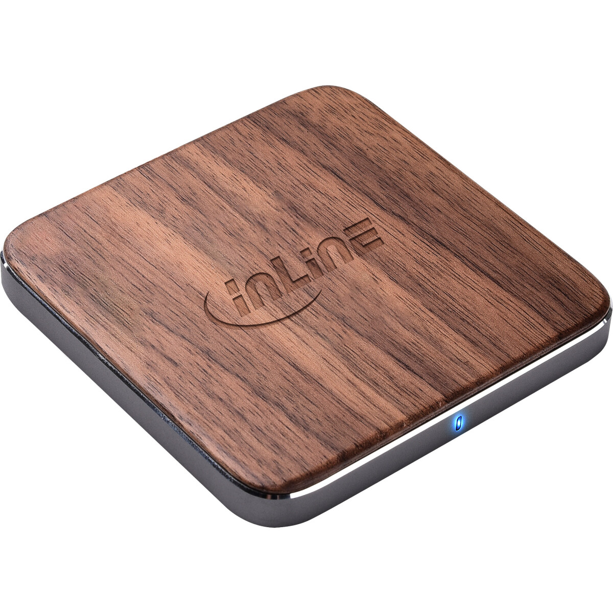 InLine® Qi woodcharge, Smartphone wireless fast...