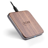 InLine® Qi woodcharge, Smartphone wireless fast charger, 5/7,5/10W