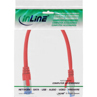 InLine® Patch Cable S/FTP PiMF Cat.6A halogen free 500MHz red 0.3m