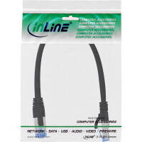 InLine® Patchkabel, S/FTP (PiMf), Cat.6A, halogenfrei, schwarz, 0,3m