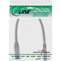 InLine® Patch Cable S/FTP PiMF Cat.6A halogen free 500MHz grey 0.25m