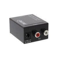 InLine® Audio-Konverter Analog zu Digital, AD-Wandler, Eingang 2x Cinch Stereo, Ausgang Toslink oder Cinch