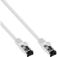 InLine® Patch cable, S/FTP (PiMf), Cat.8.1, 2000MHz, halogen-free, white, 0.25m