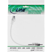 InLine® Patch cable, S/FTP (PiMf), Cat.8.1, 2000MHz, halogen-free, white, 0.25m