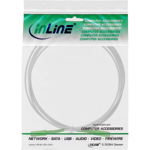InLine® LWL Simplex Kabel, FTTH, SC/APC 8° zu SC/APC 8°, 9/125µm, OS2, 0,5m