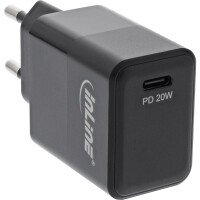 InLine® USB PD Charger Single USB-C, Power Delivery, 20W, black