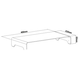 InLine® Monitor Platform Aluminium 63mm, max. 10kg