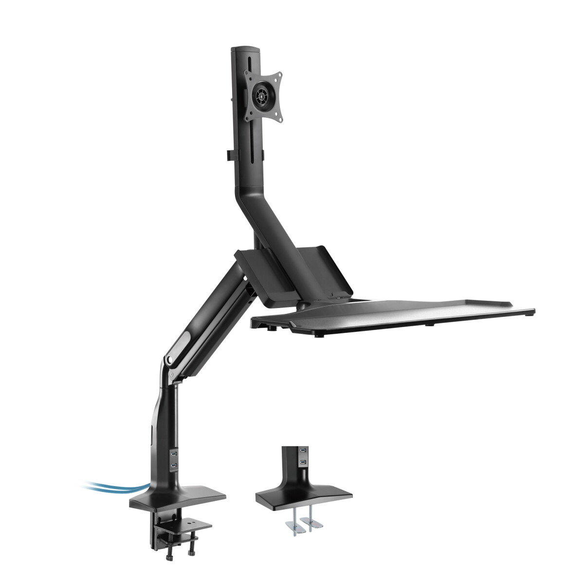 InLine® Workstation desk mount with lift, movable, up...