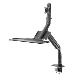 InLine® Workstation desk mount with lift, movable, up to 81cm (32") / 9kg