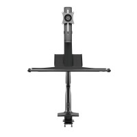 InLine® Workstation desk mount with lift, movable, up to 81cm (32") / 9kg