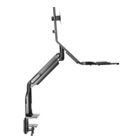 InLine® Workstation desk mount with lift, movable, up to 81cm (32") / 9kg