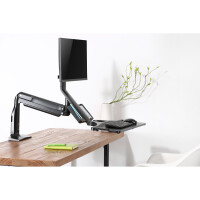 InLine® Workstation desk mount with lift, movable, up to 81cm (32") / 9kg