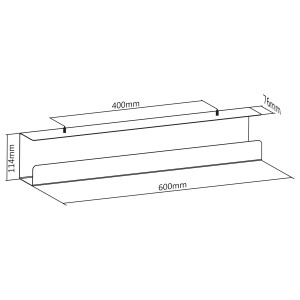 InLine® Cable management system for under-table mounting, white