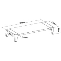 InLine® Monitor Platform+, 2x USB 3.2 Gen1 and QC3 charging, 80mm, max. 15kg