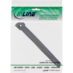 InLine® Cable tie Straps hook-and-loop fastener 180x12mm 10 pcs. black