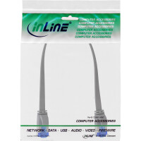 InLine® Patch cable flat, U/FTP, Cat.6A, TPE halogen-free, grey, 0.25m