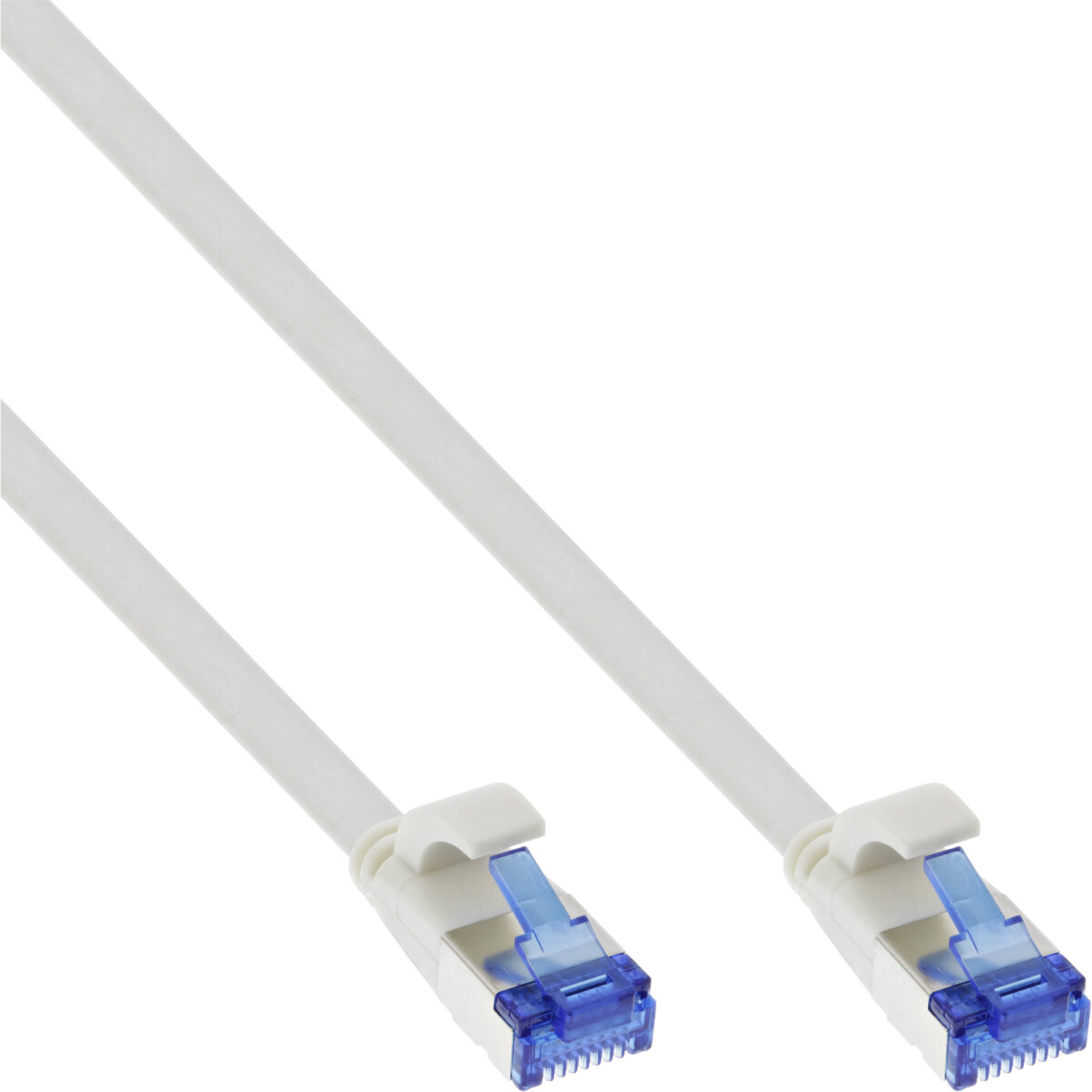 InLine® Patch cable flat, U/FTP, Cat.6A, TPE...