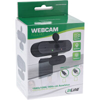 InLine® Webcam FullHD 1920x1080/30Hz mit Autofokus, USB-C Anschlusskabel