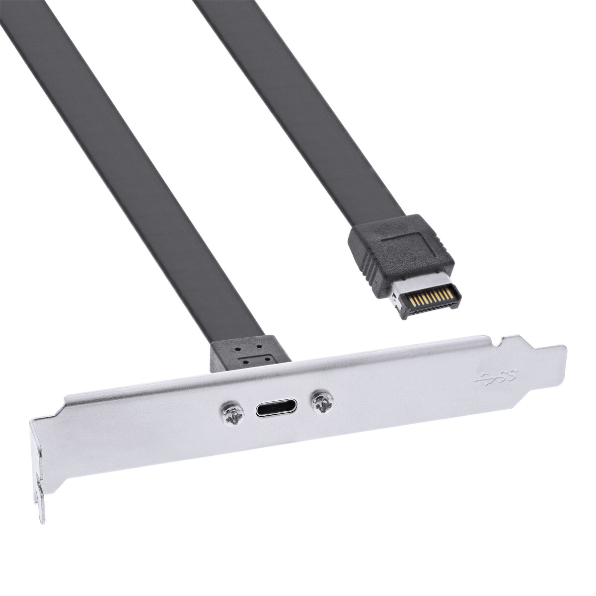 InLine® PCI slot bracket, USB-C to USB 3.2 front...
