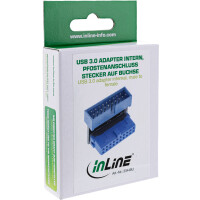 InLine® USB 3.0 Adapter intern, Pfostenanschluss Stecker/Buchse, unten gewinkelt