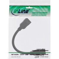 InLine® HDMI Keystone Adapterkabel 4K/60Hz, HDMI A Buchse/Buchse, schwarz, 0,2m