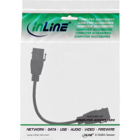 InLine® USB 3.2 Gen1 2x Keystone Adapterkabel, 2x USB A Keystone Buchse, 0,2m