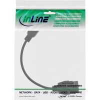 InLine® USB 3.2 Gen1 Adapterkabel, USB A Stecker / Keystone Buchse, 0,2m