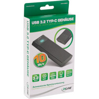 InLine® USB3.2 Gen.2 USB-C zu M.2 SSD (PCIe NVMe & SATA) Gehäuse