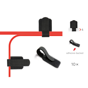 Label-The-Cable Wall, LTC 3110, 10er Set schwarz