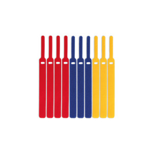 Label-The-Cable Basic, LTC 1130, 10er Set mix (gelb, blau, rot)