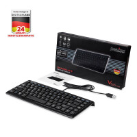 Perixx PERIBOARD-407 DE B, mini USB keyboard, black