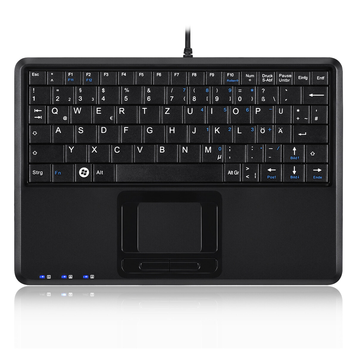 Perixx PERIBOARD-510 H PLUS US, Mini USB-Tastatur,...