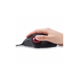 Perixx PERIMICE-517, Ergonomic trackball mouse, USB cable, black