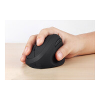 Perixx PERIMICE-719, small wireless ergonomic mouse, for right-handers, black