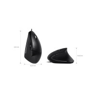 Perixx PERIMICE-513 N, Ergonomic mouse, for right-handers, vertical, black