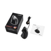 Perixx PERIMICE-513 N, Ergonomic mouse, for right-handers, vertical, black