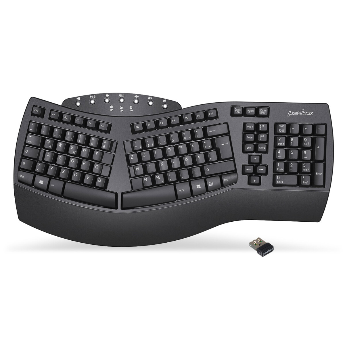 Perixx PERIBOARD-612B DE, ergonomische Tastatur,...