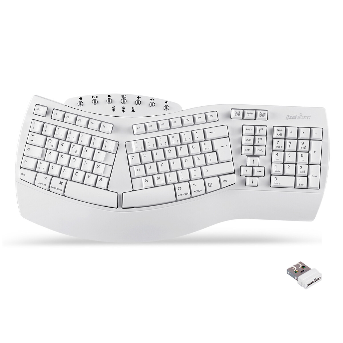 Perixx PERIBOARD-612W DE, ergonomische Tastatur,...